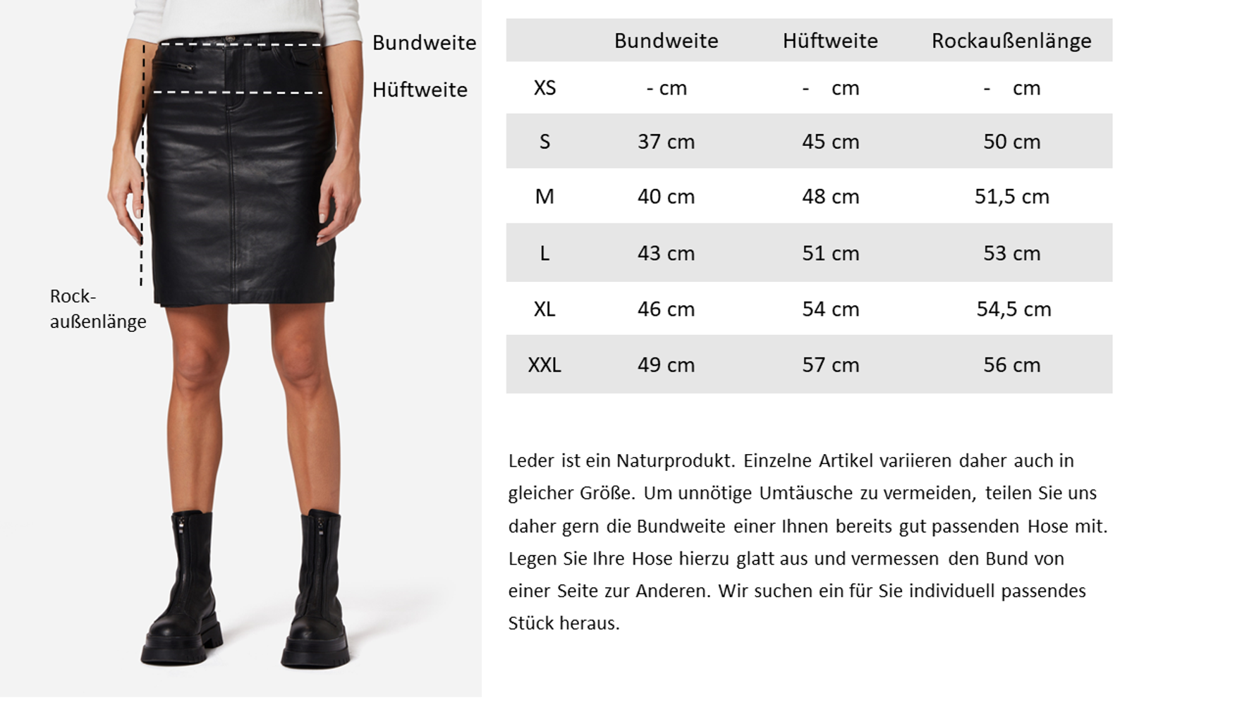 Damen-Lederrock 0132 Skirt, Schwarz in 2 Farben, Bild 7