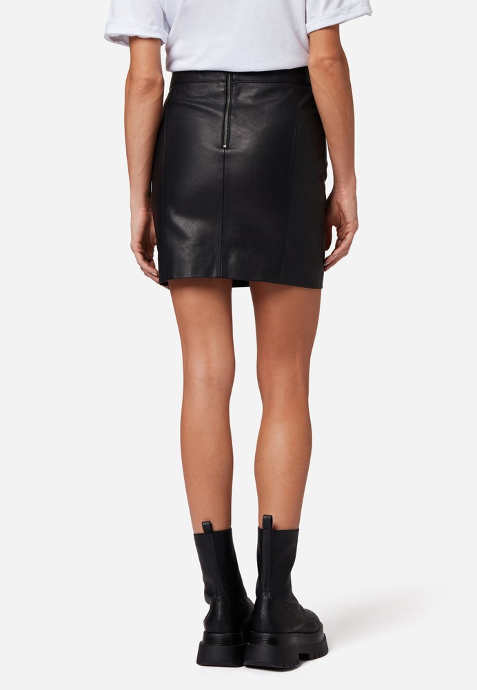 Ladies Leather Skirt 1265 Skirt, Black in 1 colors, Bild 3