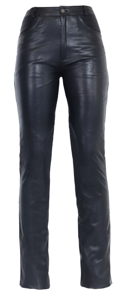 Damen-Lederhose 9810, Schwarz in 1 Farbe, Bild 6