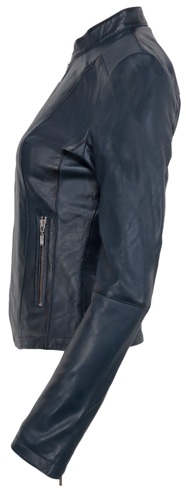 Damen-Lederjacke Abigale, Blau in 9 Farben, Bild 2