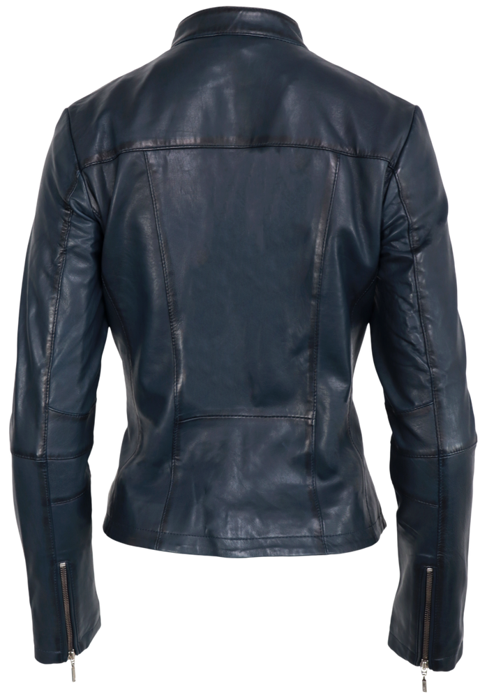 Damen-Lederjacke Abigale, Blau in 9 Farben, Bild 4