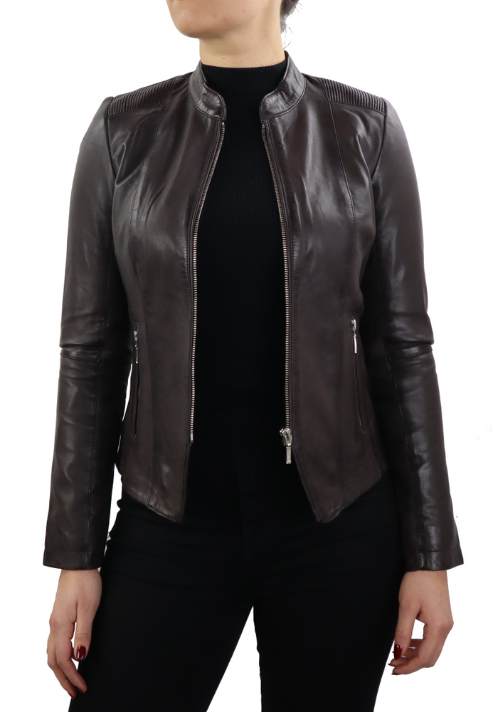 Damen-Lederjacke Abigale, Braun in 9 Farben, Bild 4
