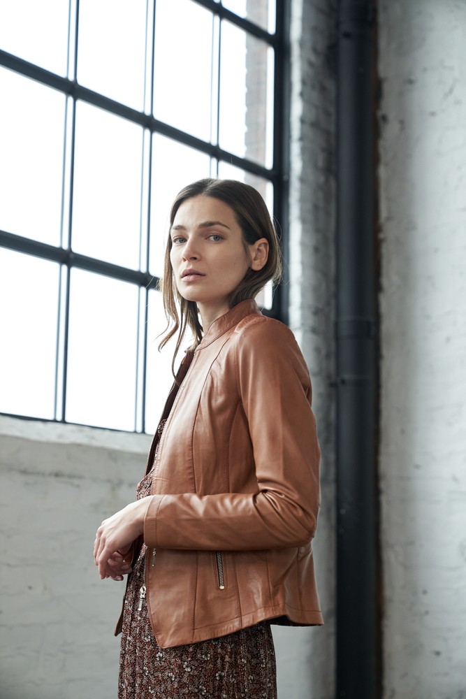 Damen-Lederjacke Abigale, Cognac Braun in 9 Farben, Bild 3