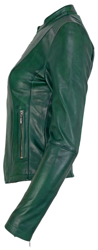 Damen-Lederjacke Abigale, Jade Grün in 9 Farben, Bild 5