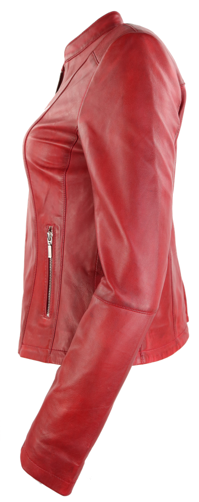 Damen-Lederjacke Abigale, Rot in 9 Farben, Bild 2