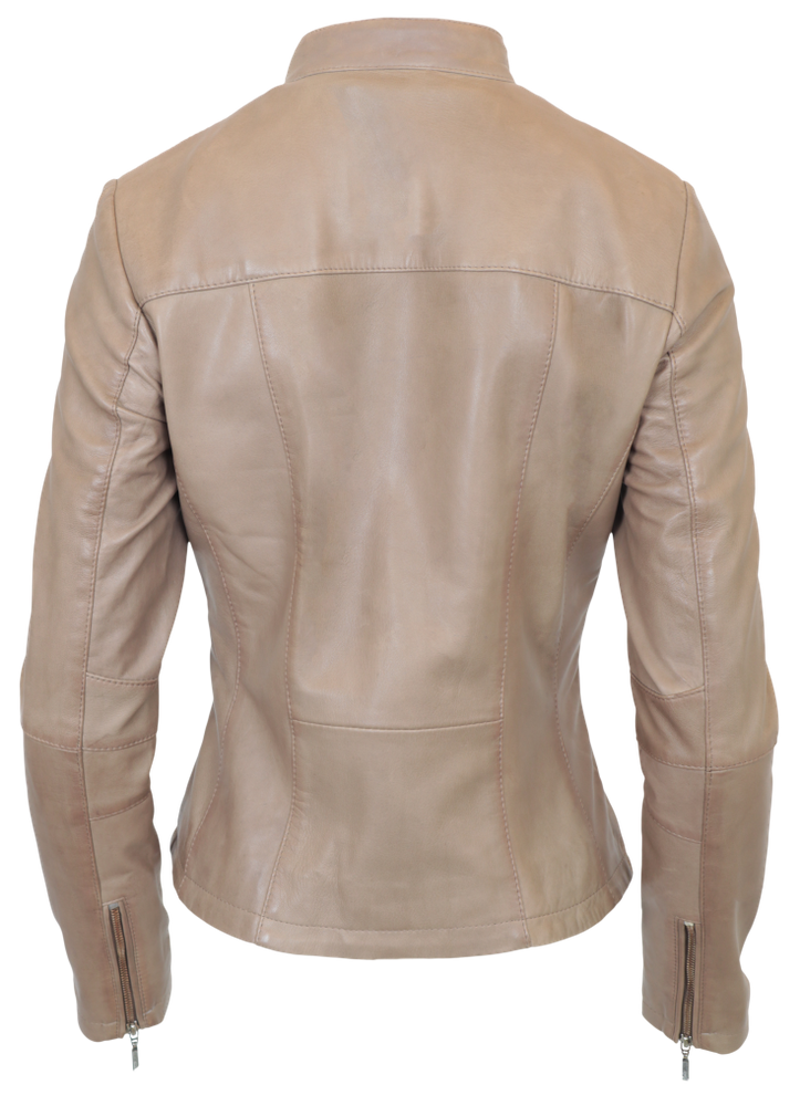Damen-Lederjacke Abigale, Taupe in 9 Farben, Bild 6