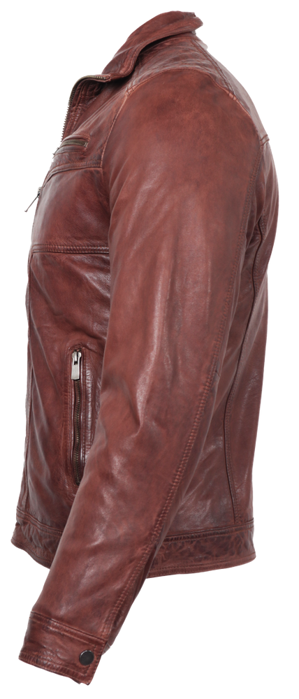 Herren-Lederjacke Albert, Cognac Braun in 3 Farben, Bild 3