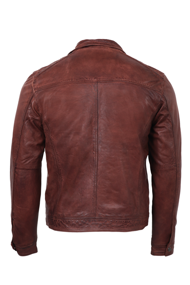 Herren-Lederjacke Albert, Cognac Braun in 3 Farben, Bild 4