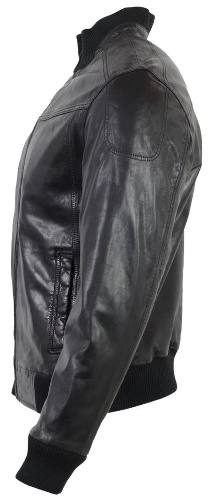 Men's leather jacket Alowa, black in 3 colors, Bild 2