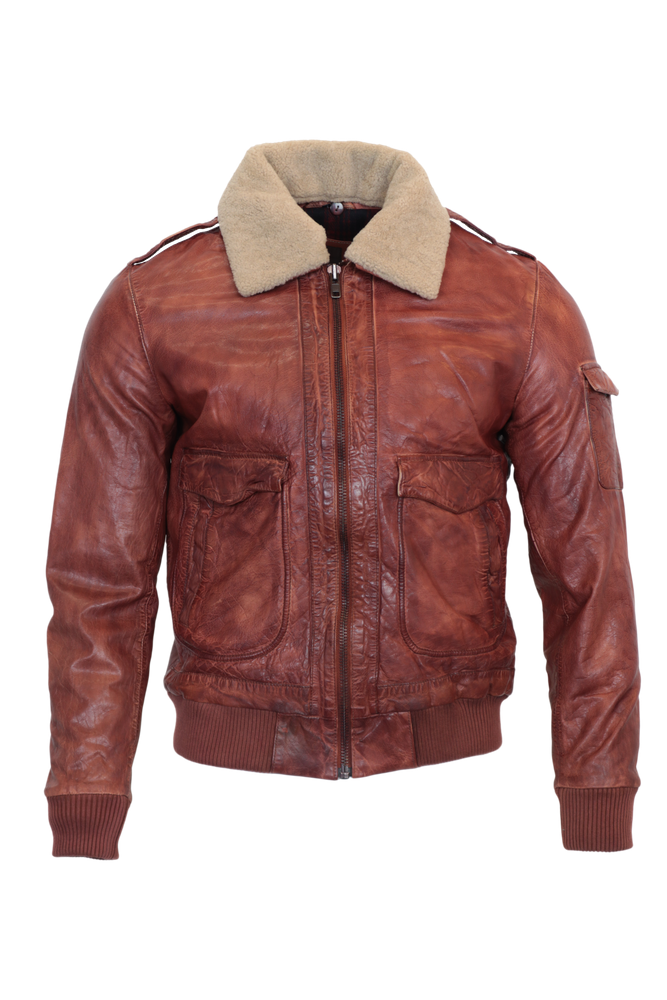 Men's leather jacket Ambalo, cognac in 1 colors, Bild 1