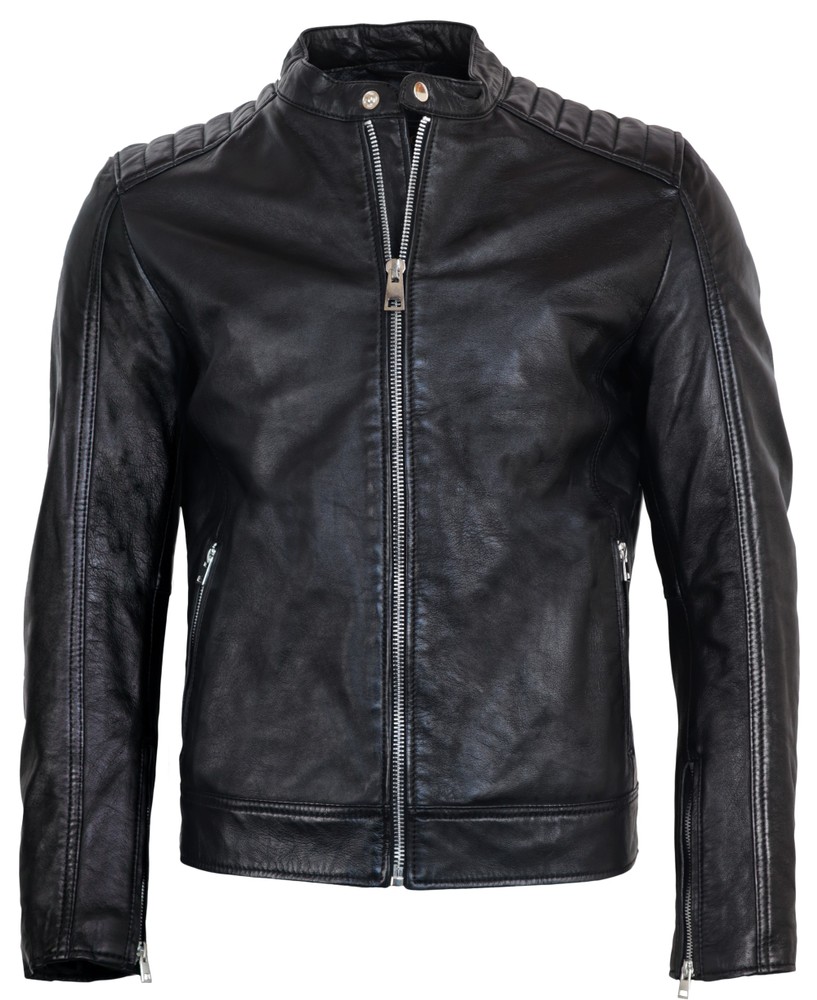 Herren-Lederjacke Balder, Schwarz in 3 Farben, Bild 2