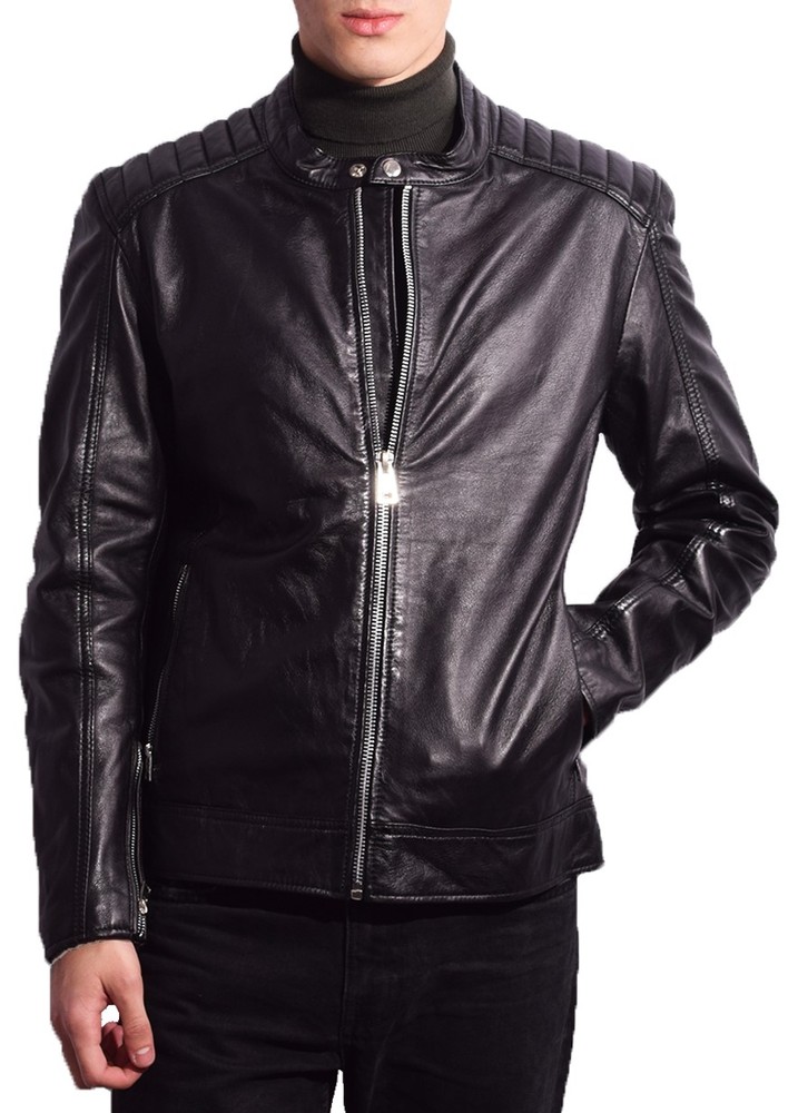 Men's leather jacket Balder, black in 3 colors, Bild 1