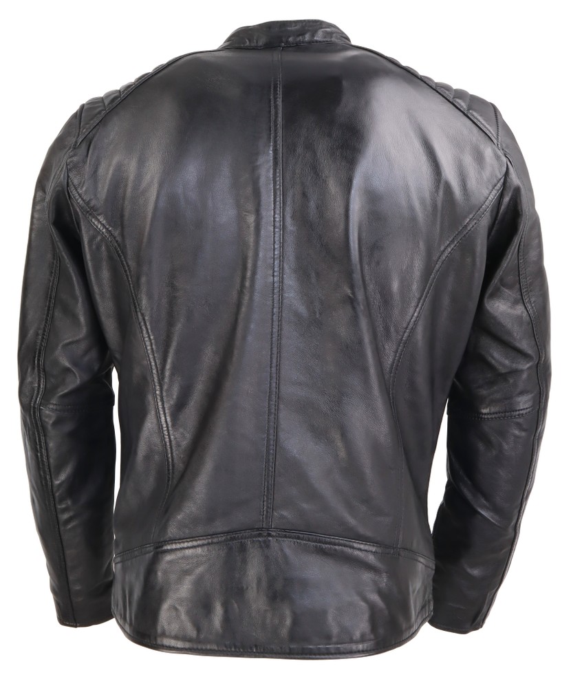 Men's leather jacket Balder, black in 3 colors, Bild 5