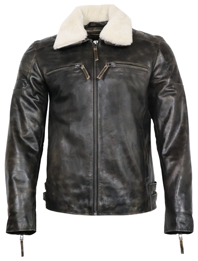 Men's leather jacket Biker-978 in 6 sizes, Bild 1