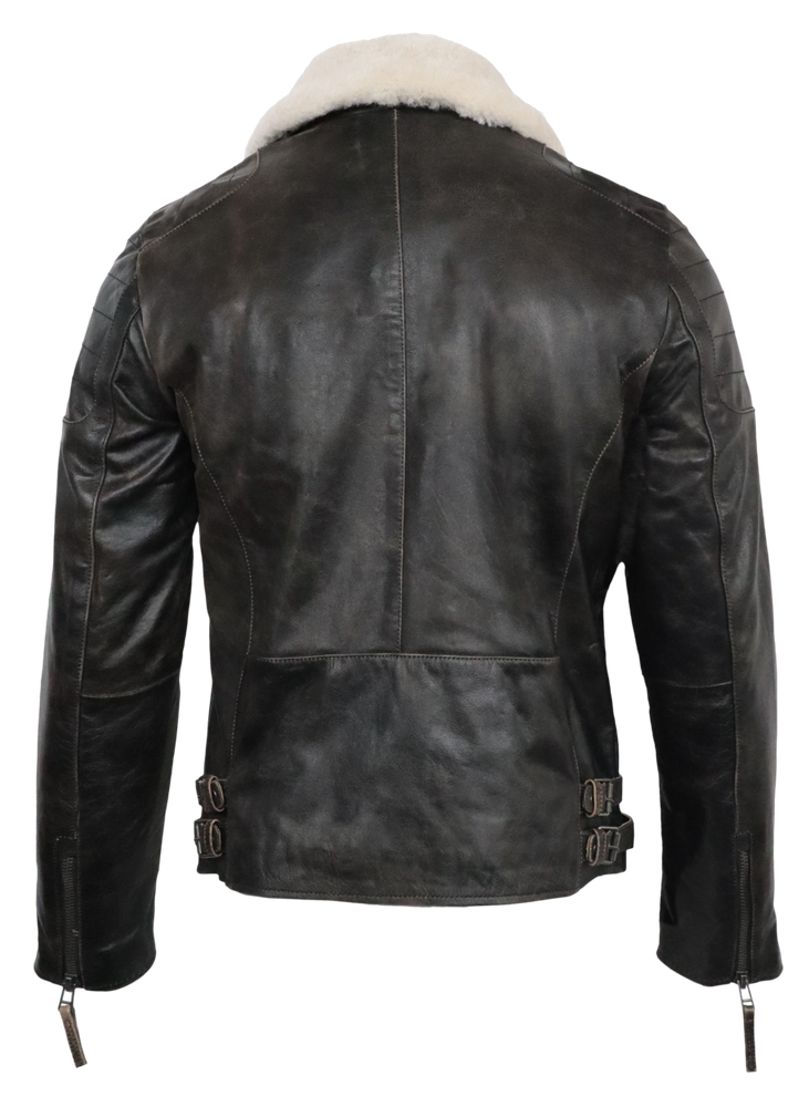 Men's leather jacket Biker-978 in 6 sizes, Bild 4