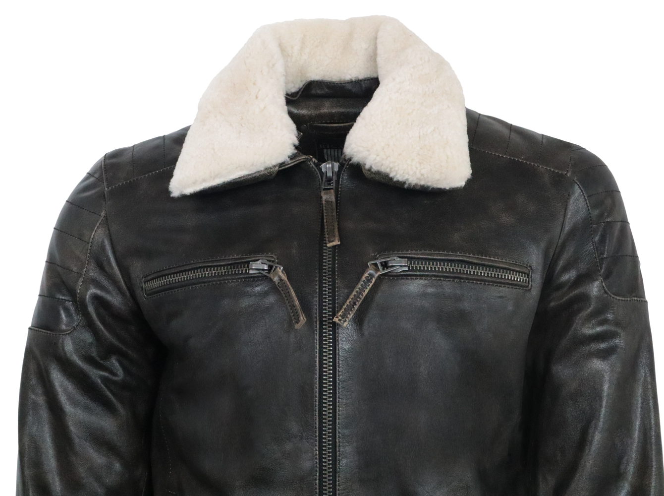 Men's leather jacket Biker-978 in 6 sizes, Bild 3
