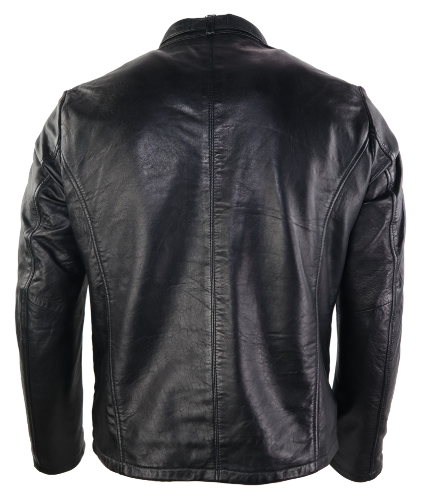 Men's leather jacket Branded, Black in 1 colors, Bild 4