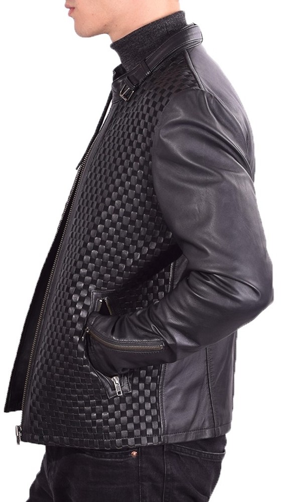 Men's leather jacket Branded, Black in 1 colors, Bild 2