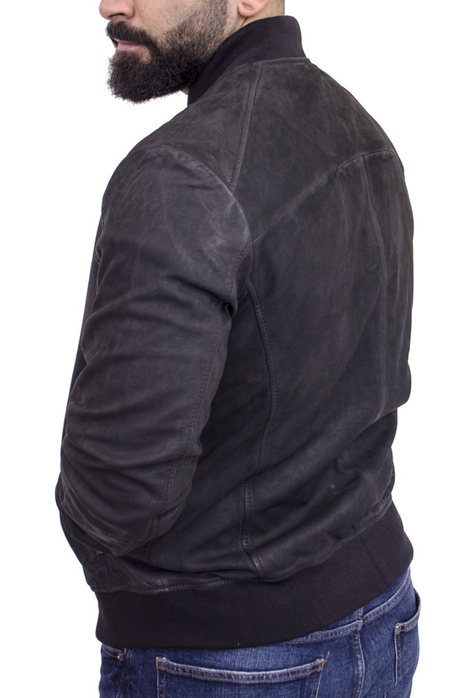Men's leather jacket Brusko, black in 2 colors, Bild 3