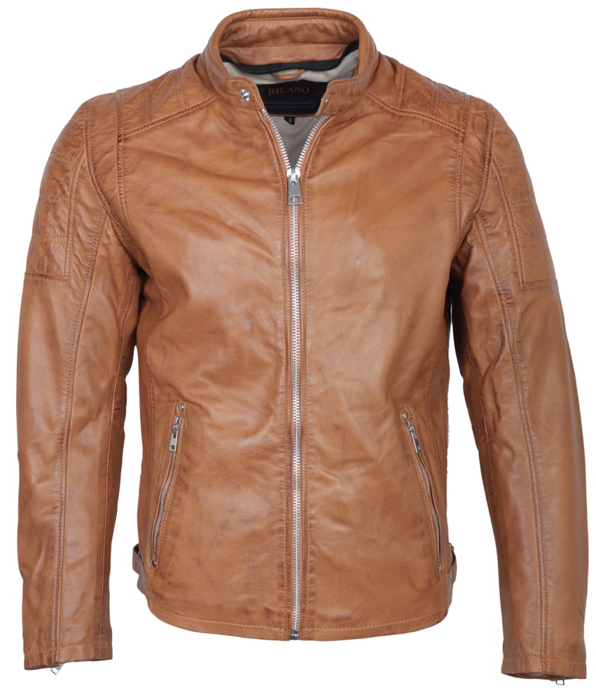 Herren-Lederjacke Brute, Cognac Braun in 2 Farben, Bild 2