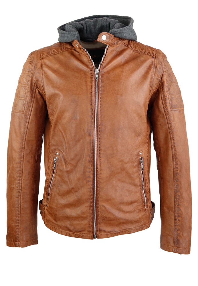 Men's leather jacket Brute, Cognac Brown in 2 colors, Bild 6