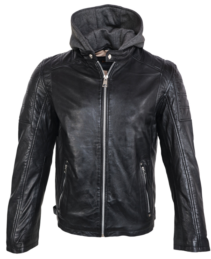 Herren-Lederjacke Brute, Schwarz in 2 Farben, Bild 1