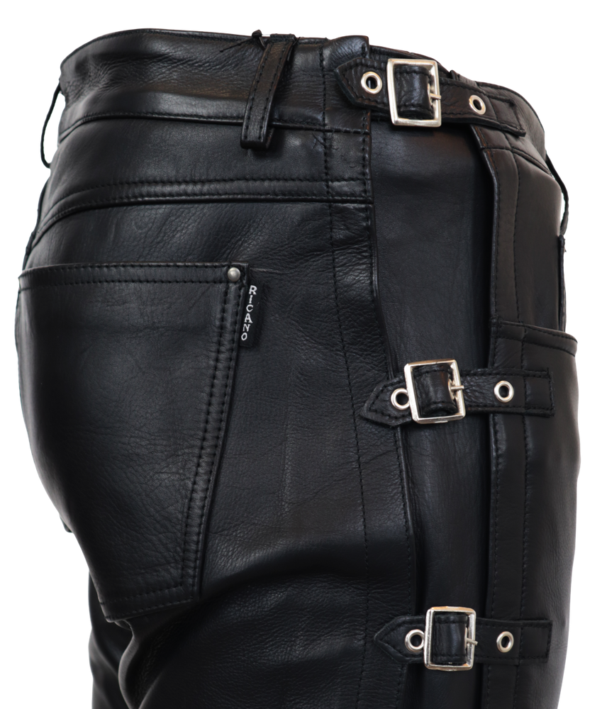 Mens leather pants buckle buckle pants in 13 sizes, Bild 5