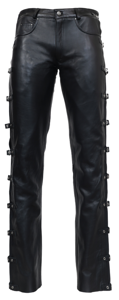 Mens leather pants buckle buckle pants in 13 sizes, Bild 1