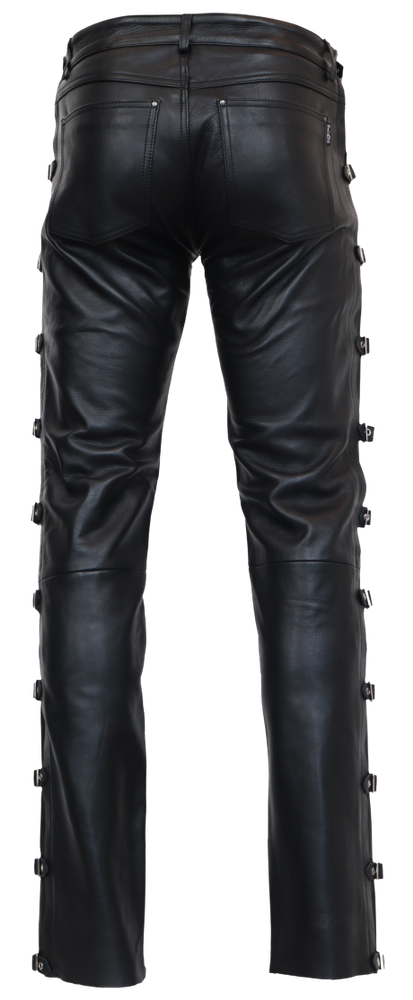 Mens leather pants buckle buckle pants in 13 sizes, Bild 4