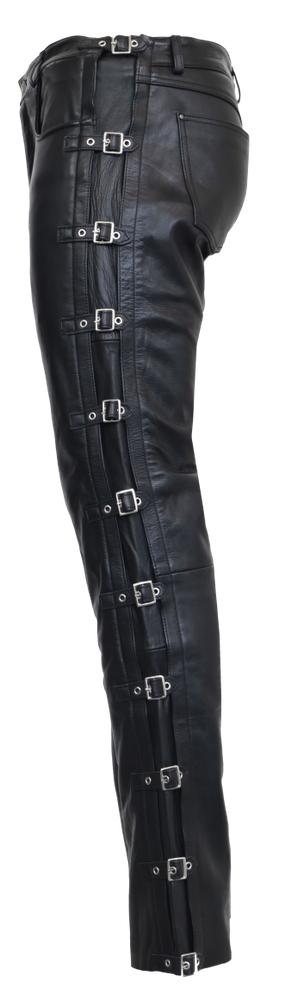 Mens leather pants buckle buckle pants in 13 sizes, Bild 2