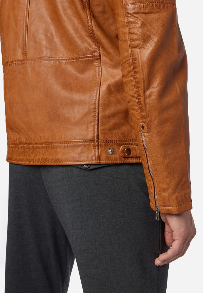 Men's leather jacket Caesar, Cognac Brown in 2 colors, Bild 5
