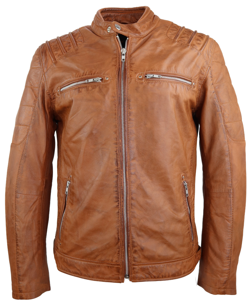 Men's leather jacket Caesar, Cognac Brown in 2 colors, Bild 6