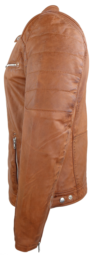 Herren-Lederjacke Caesar, Cognac Braun in 2 Farben, Bild 2
