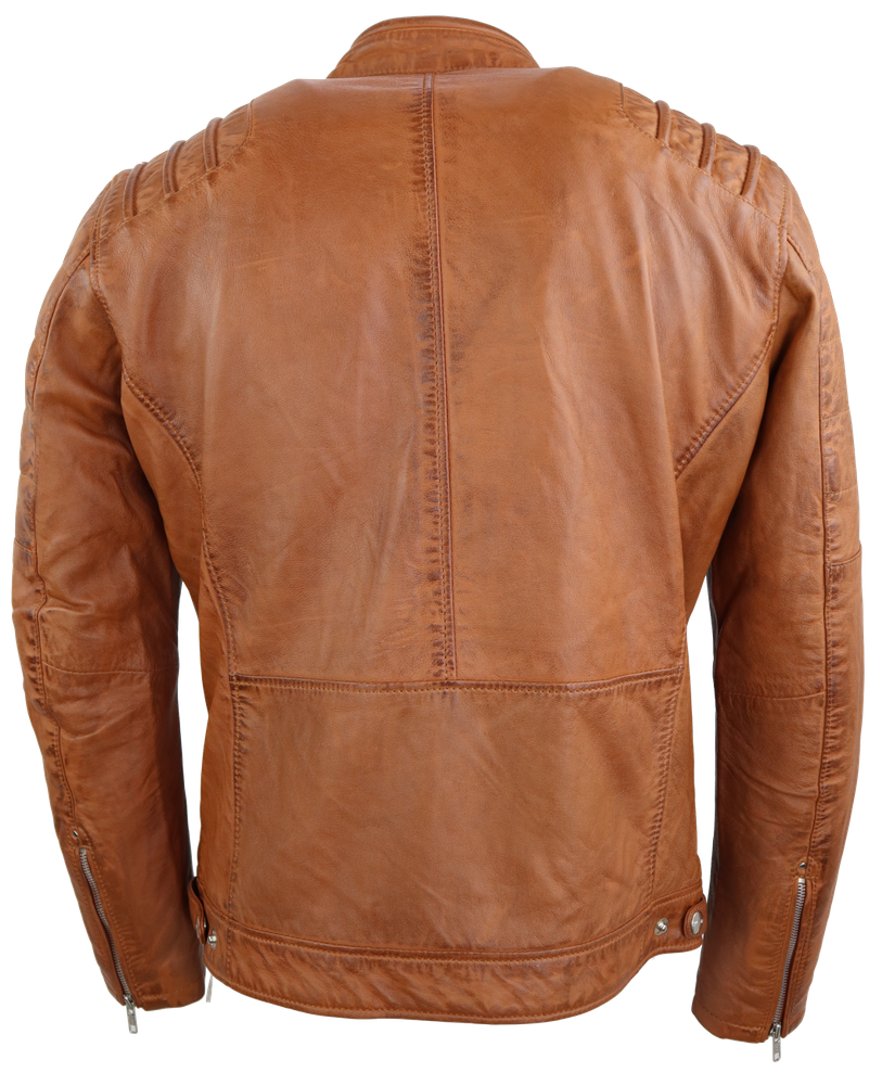Herren-Lederjacke Caesar, Cognac Braun in 2 Farben, Bild 3