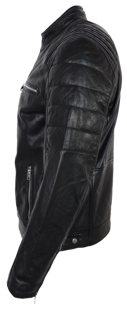 Herren-Lederjacke Caesar, Schwarz in 2 Farben, Bild 3