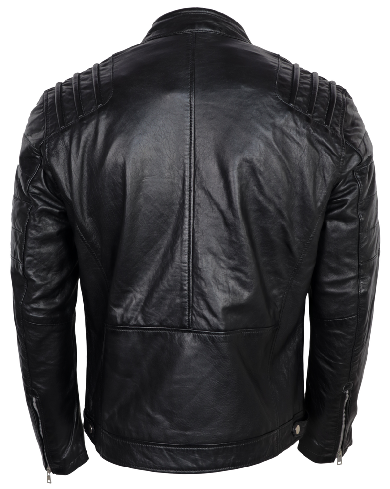 Herren-Lederjacke Caesar, Schwarz in 2 Farben, Bild 4
