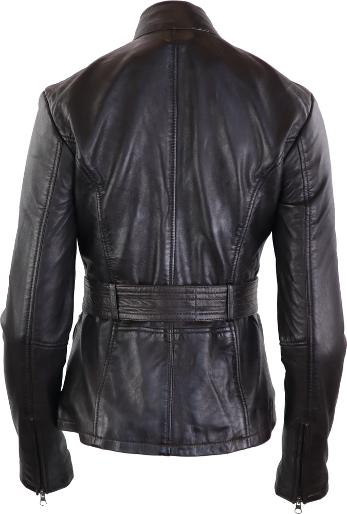 Ladies leather jacket Caitlyn, Brown in 5 colors, Bild 3