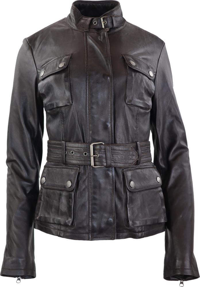 Ladies leather jacket Caitlyn, Brown in 5 colors, Bild 1