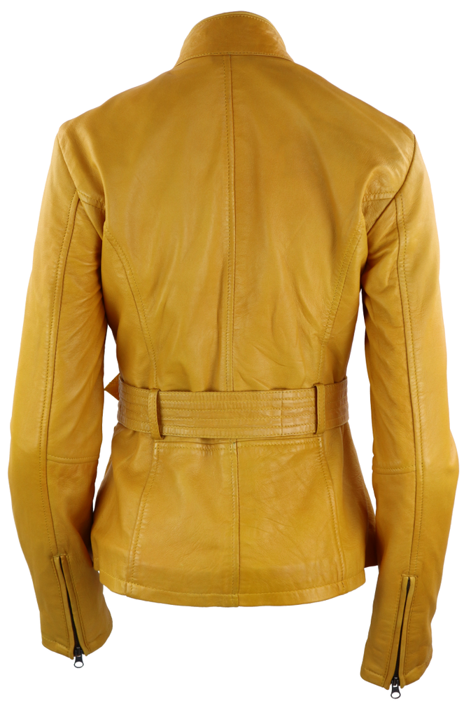 Damen-Lederjacke Caitlyn, Gelb in 5 Farben, Bild 3