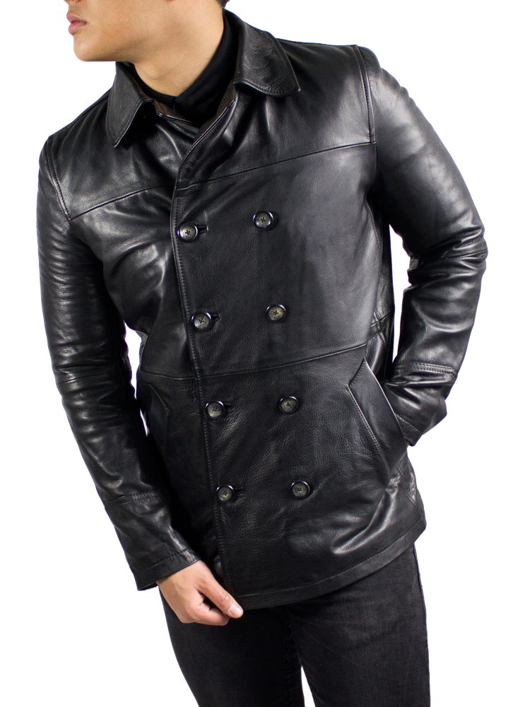 Men's leather coat Caporn, Black in 1 colors, Bild 2