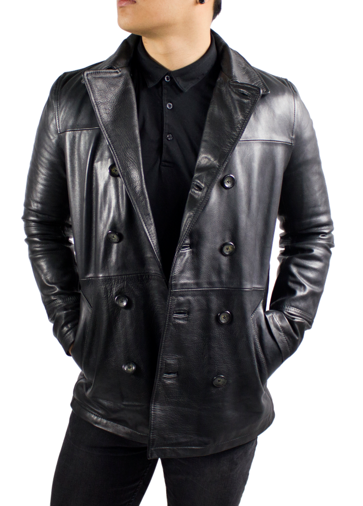 Men's leather coat Caporn, Black in 1 colors, Bild 3