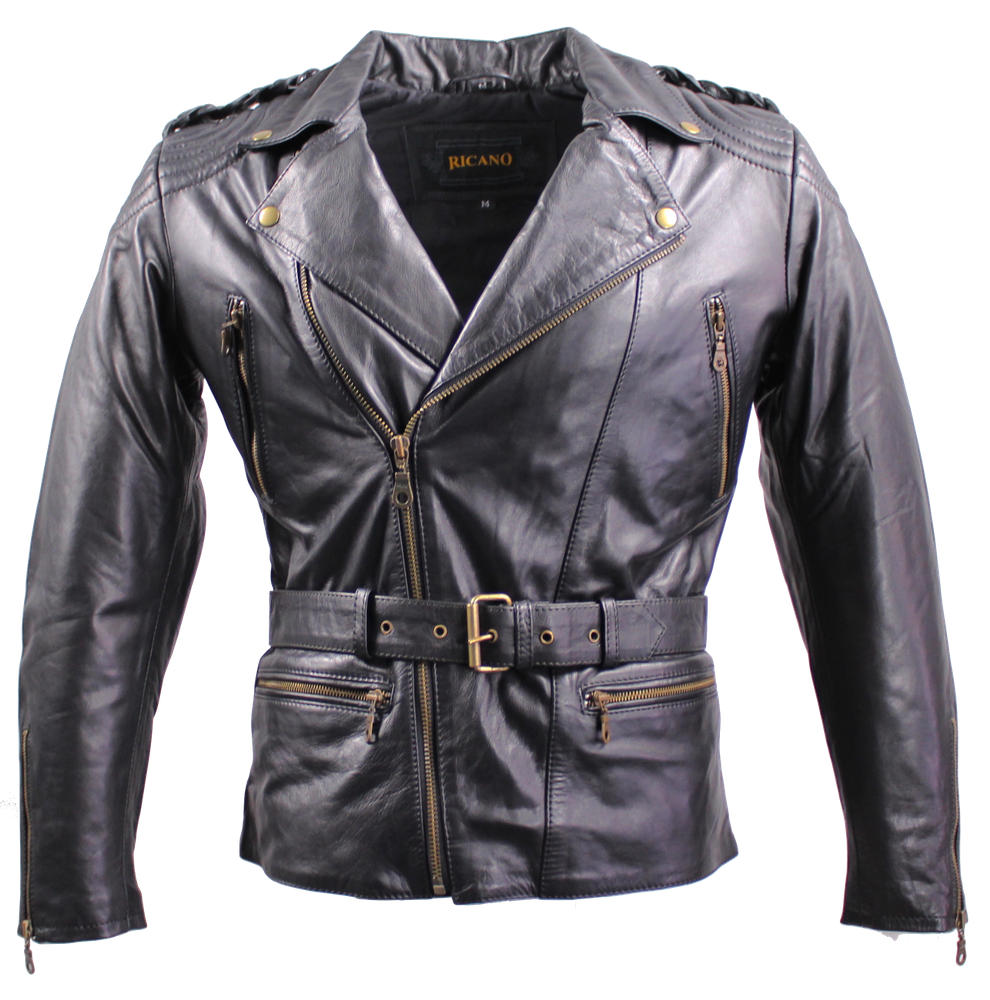 Men leather jacket Chopper in 7 sizes, Bild 1