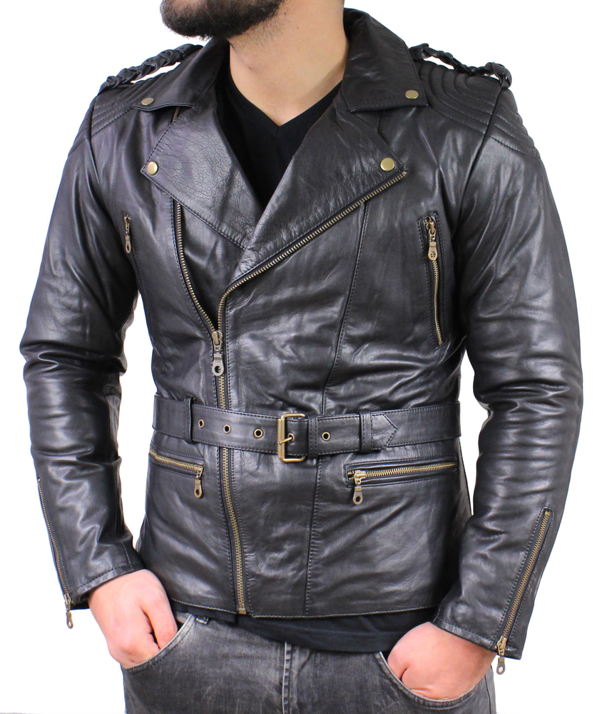Men leather jacket Chopper in 7 sizes, Bild 2