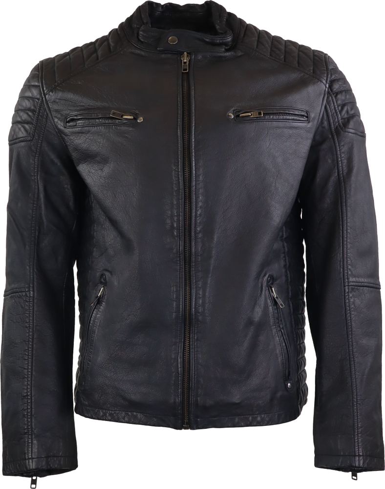 Men's leather jacket Cooper Cow, Black in 2 colors, Bild 1