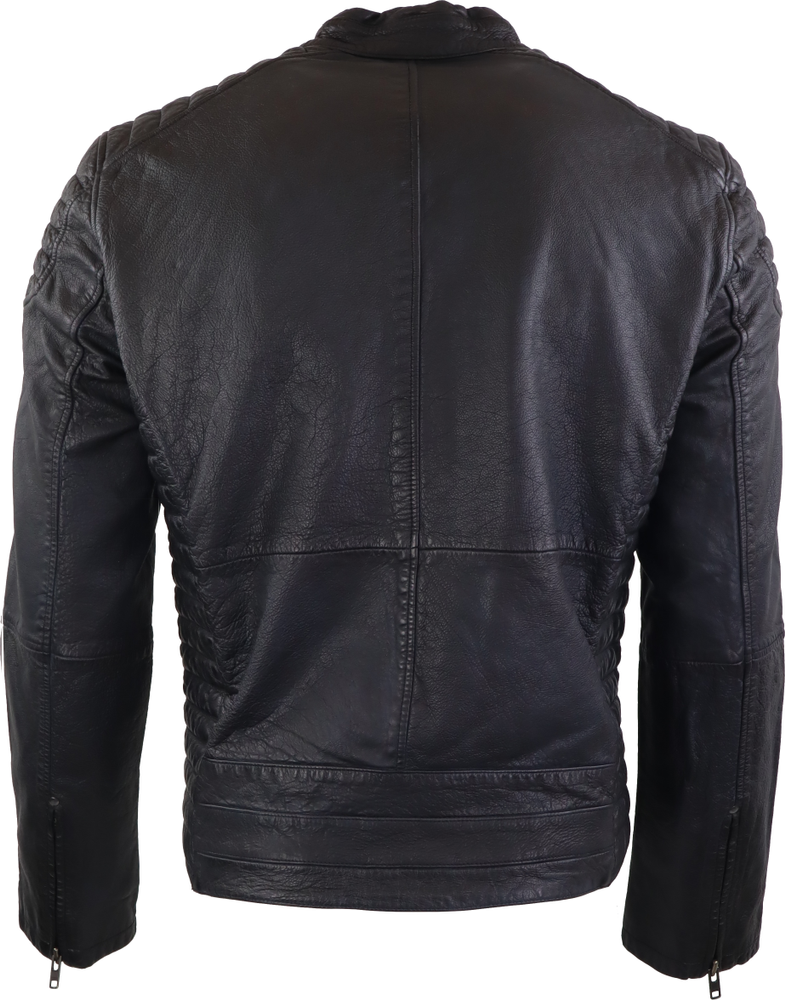Men's leather jacket Cooper Cow, Black in 2 colors, Bild 3