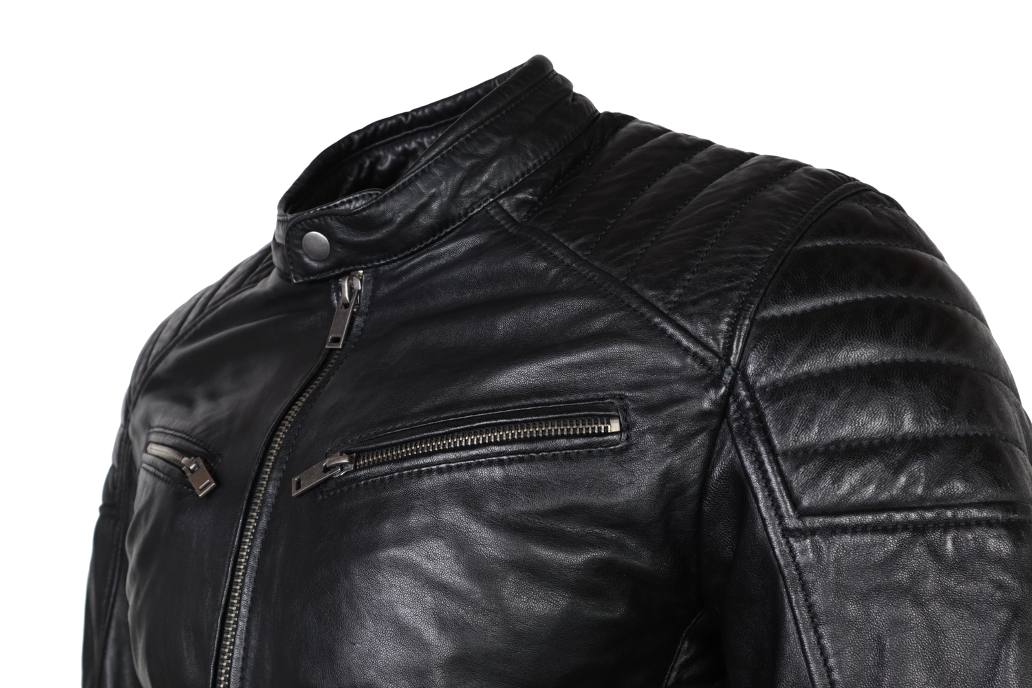 Herren-Lederjacke Cooper, Schwarz in 5 Farben, Bild 6