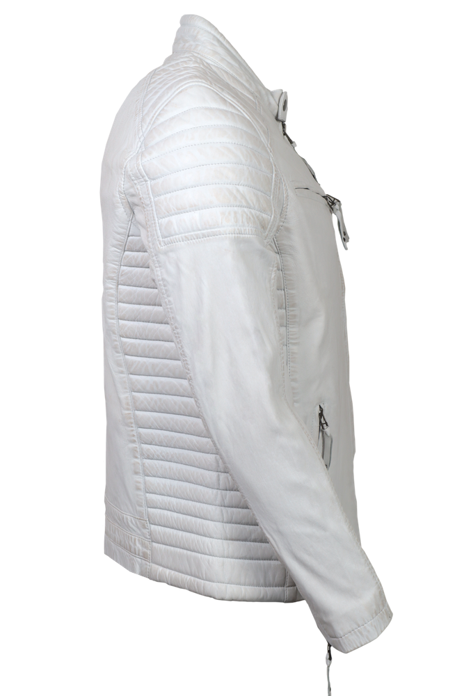 Herren-Lederjacke Cooper, Weiß in 5 Farben, Bild 2