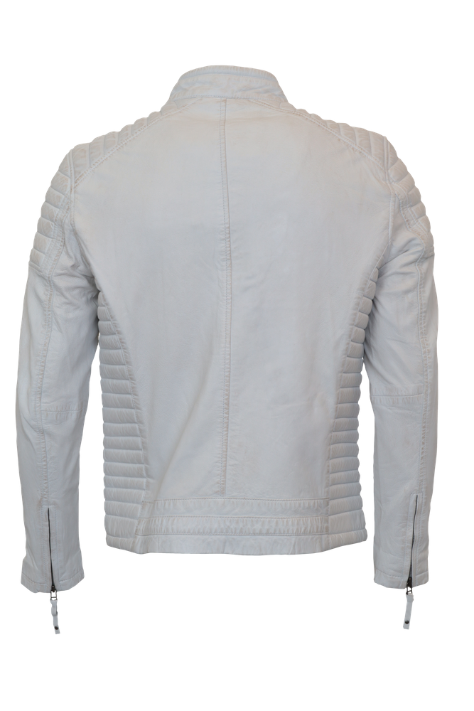 Herren-Lederjacke Cooper, Weiß in 5 Farben, Bild 3