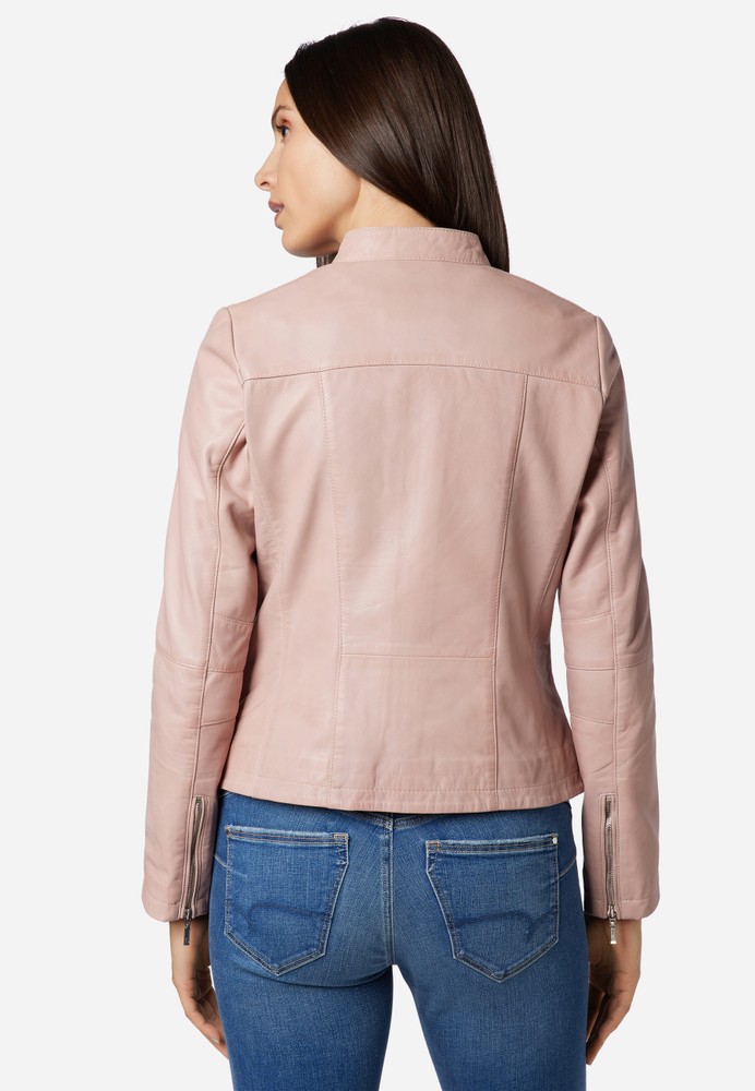 Ladies leather jacket Abigale, Rose in 10 colors, Bild 3