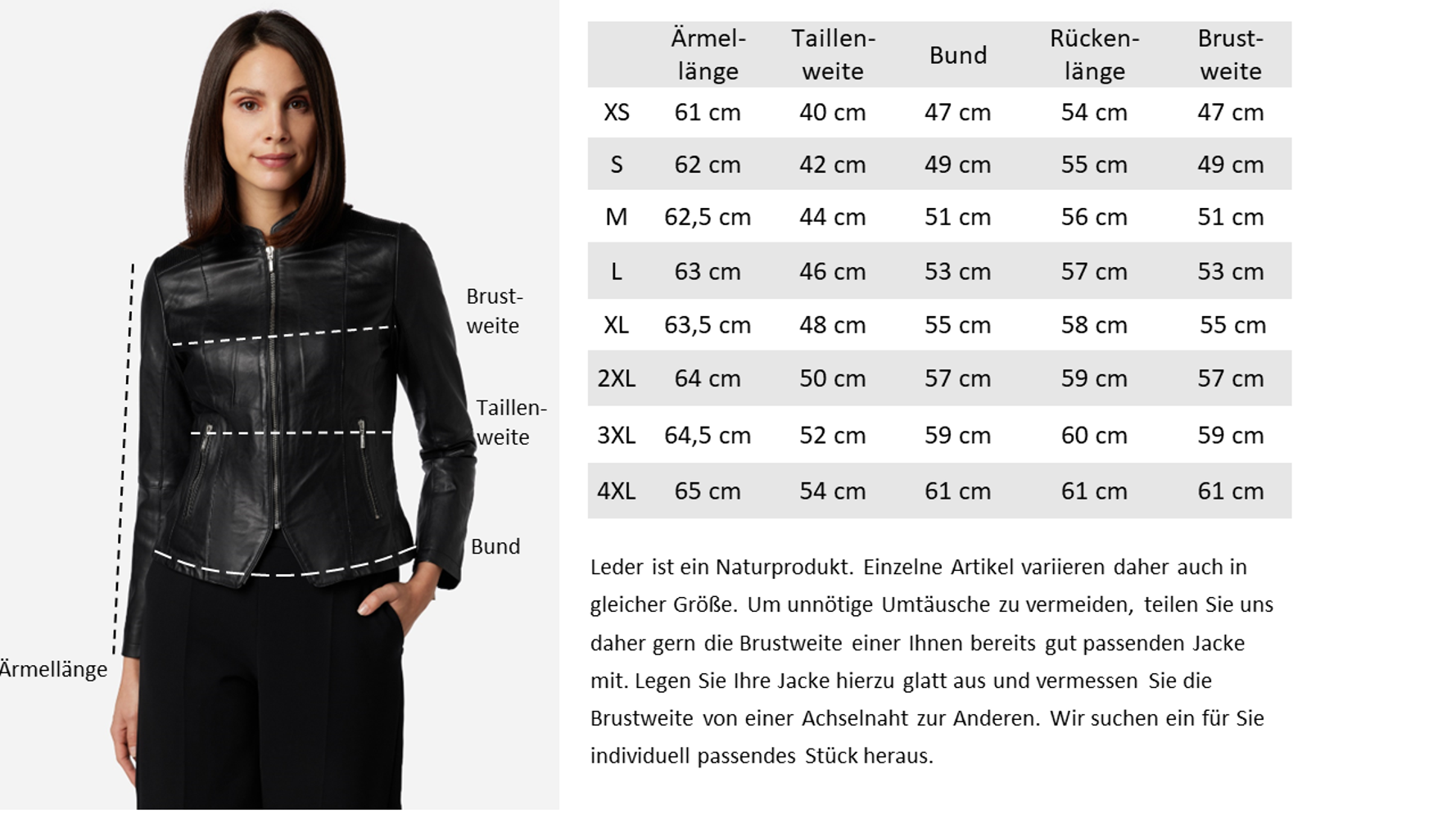 Ladies leather jacket Abigale, Black in 10 colors, Bild 7
